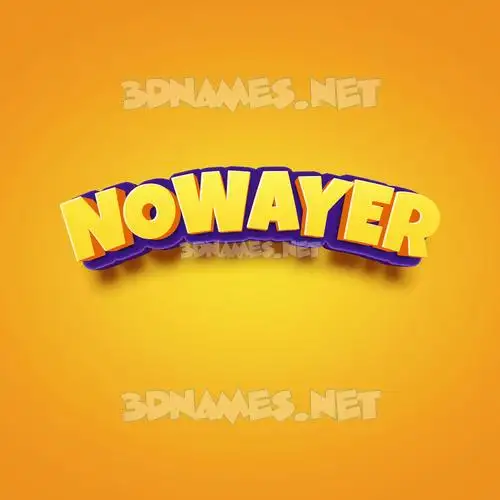 nowayer in Orange Toon style - 3D name wallpaper nowayer in Orange Toon style - 3D name wallpaper