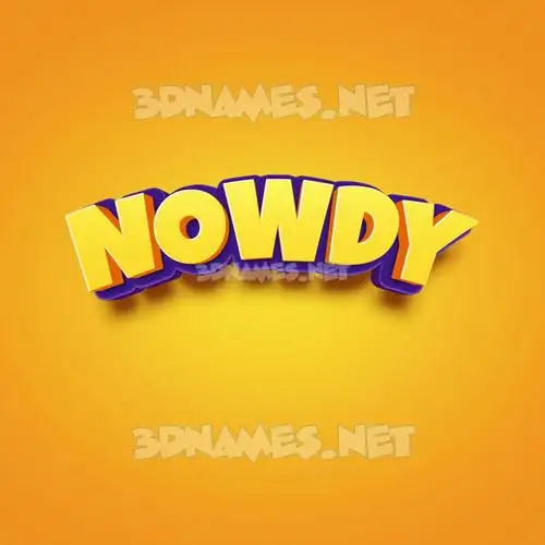 nowdy in Orange Toon style - 3D name wallpaper nowdy in Orange Toon style - 3D name wallpaper