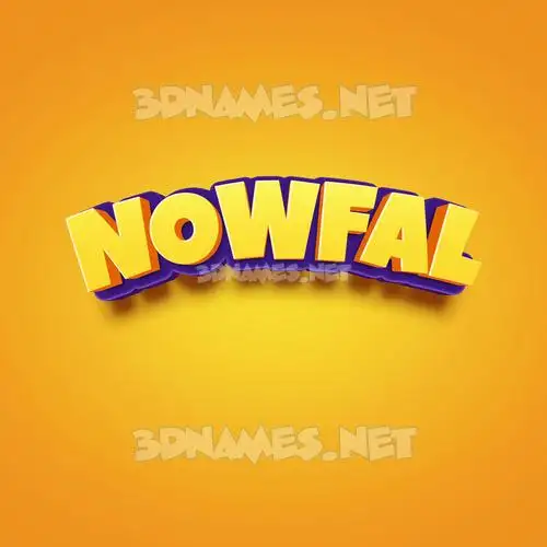 nowfal in Orange Toon style - 3D name wallpaper nowfal in Orange Toon style - 3D name wallpaper
