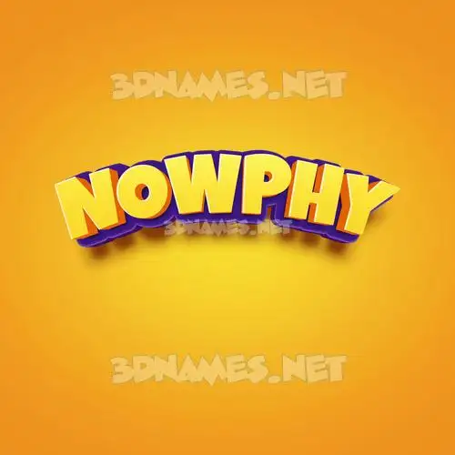nowphy in Orange Toon style - 3D name wallpaper nowphy in Orange Toon style - 3D name wallpaper