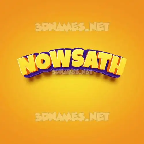 nowsath in Orange Toon style - 3D name wallpaper nowsath in Orange Toon style - 3D name wallpaper
