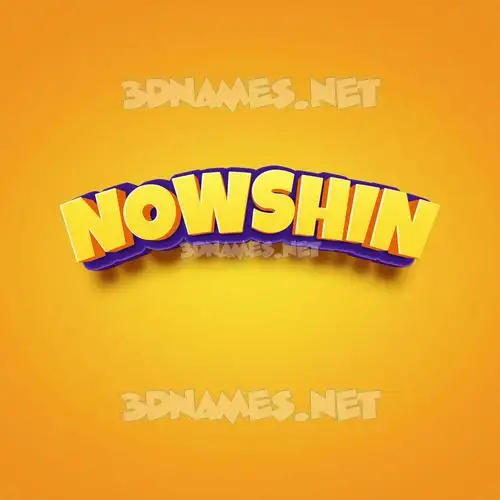 nowshin in Orange Toon style - 3D name wallpaper nowshin in Orange Toon style - 3D name wallpaper
