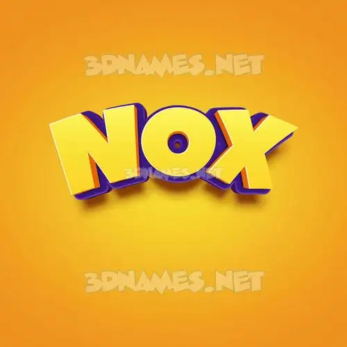 nox in Orange Toon style - 3D name wallpaper