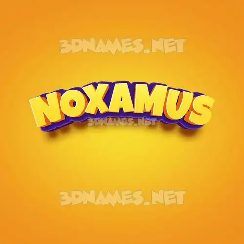noxamus in Orange Toon style - 3D name wallpaper noxamus in Orange Toon style - 3D name wallpaper
