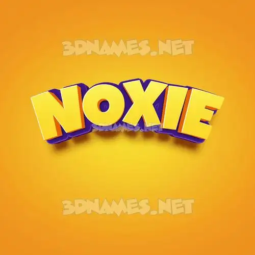 noxie in Orange Toon style - 3D name wallpaper