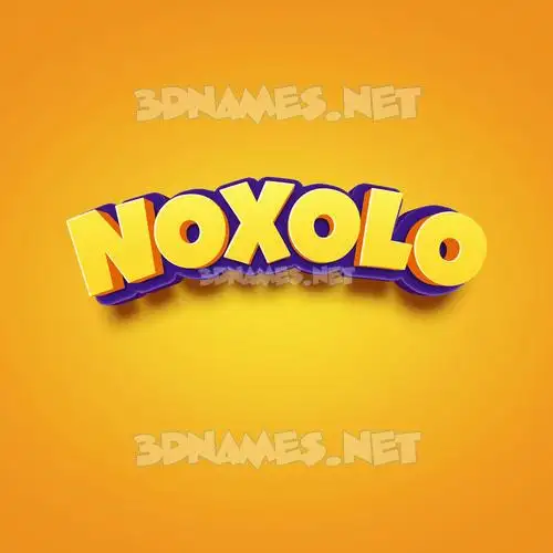 noxolo in Orange Toon style - 3D name wallpaper