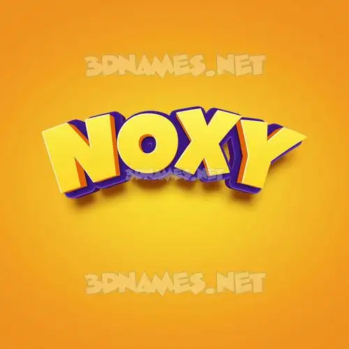 noxy in Orange Toon style - 3D name wallpaper noxy in Orange Toon style - 3D name wallpaper