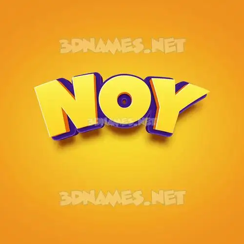 noy in Orange Toon style - 3D name wallpaper