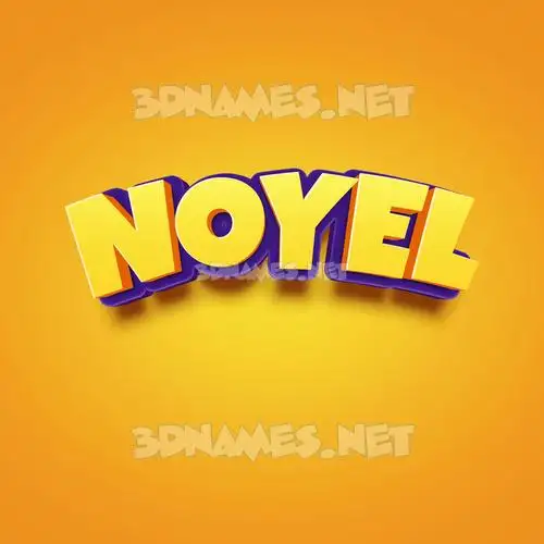 noyel in Orange Toon style - 3D name wallpaper