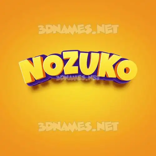 nozuko in Orange Toon style - 3D name wallpaper