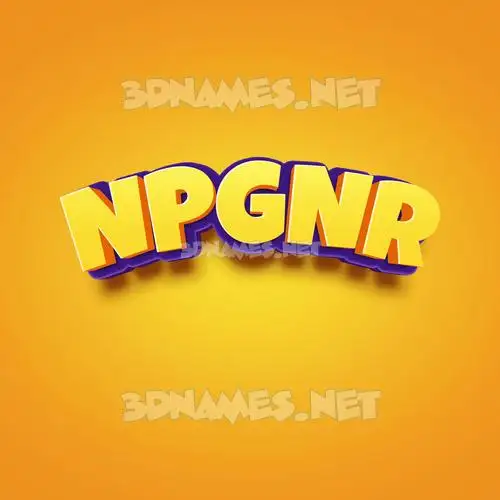 npgnr in Orange Toon style - 3D name wallpaper npgnr in Orange Toon style - 3D name wallpaper