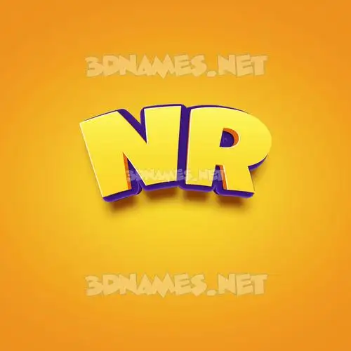 nr in Orange Toon style - 3D name wallpaper nr in Orange Toon style - 3D name wallpaper
