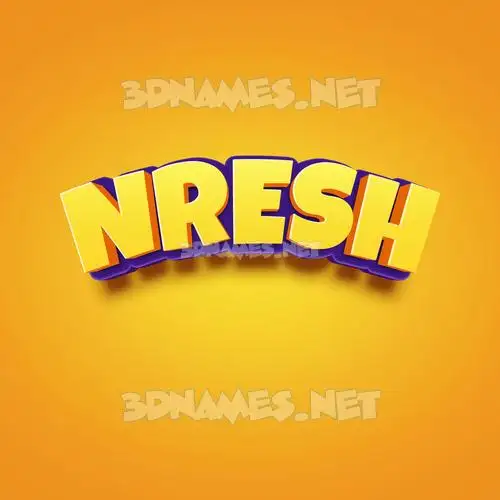 nresh in Orange Toon style - 3D name wallpaper nresh in Orange Toon style - 3D name wallpaper