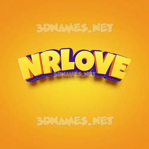 nrlove in Orange Toon style - 3D name wallpaper nrlove in Orange Toon style - 3D name wallpaper
