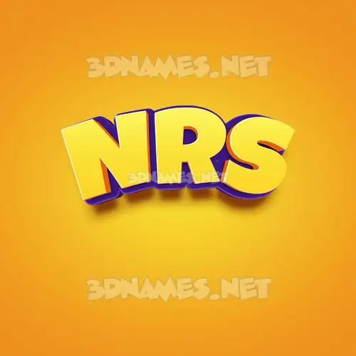nrs in Orange Toon style - 3D name wallpaper nrs in Orange Toon style - 3D name wallpaper