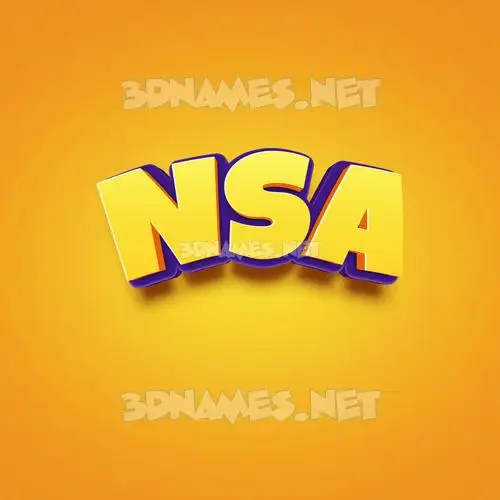 nsa in Orange Toon style - 3D name wallpaper nsa in Orange Toon style - 3D name wallpaper