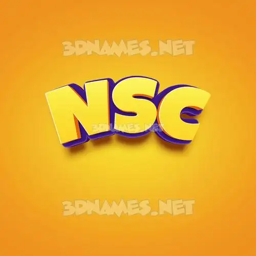nsc in Orange Toon style - 3D name wallpaper nsc in Orange Toon style - 3D name wallpaper