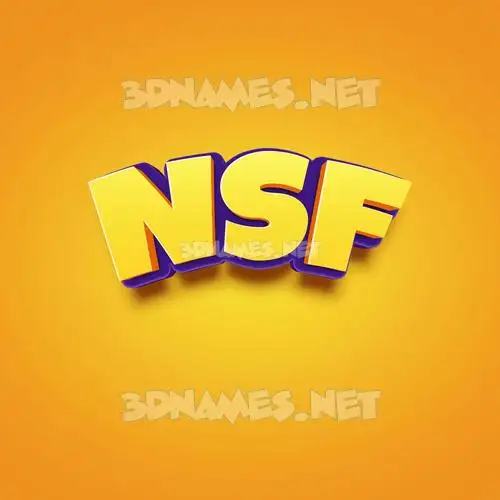 nsf in Orange Toon style - 3D name wallpaper