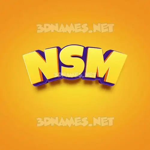 nsm in Orange Toon style - 3D name wallpaper