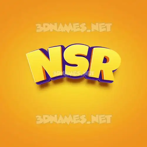 nsr in Orange Toon style - 3D name wallpaper nsr in Orange Toon style - 3D name wallpaper