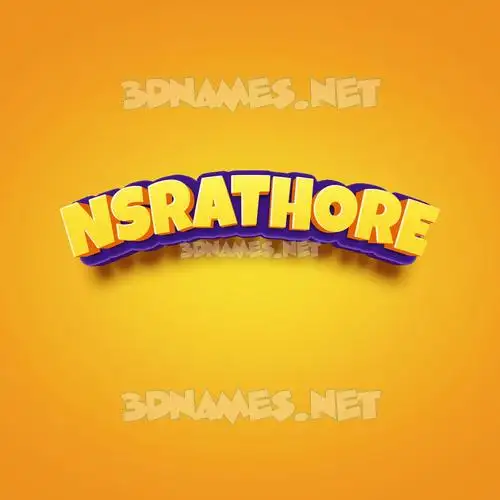 nsrathore in Orange Toon style - 3D name wallpaper