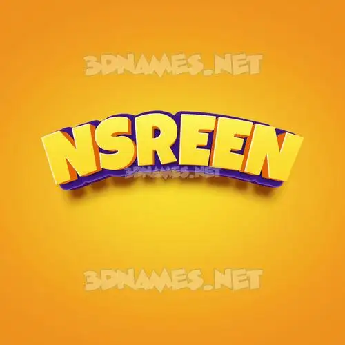 nsreen in Orange Toon style - 3D name wallpaper nsreen in Orange Toon style - 3D name wallpaper