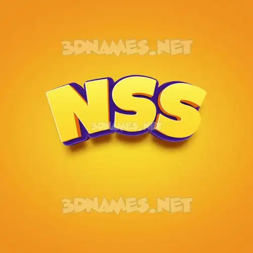 nss in Orange Toon style - 3D name wallpaper