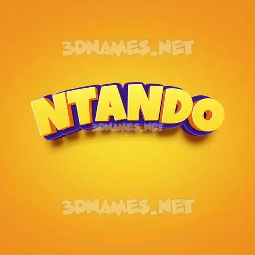 ntando in Orange Toon style - 3D name wallpaper ntando in Orange Toon style - 3D name wallpaper