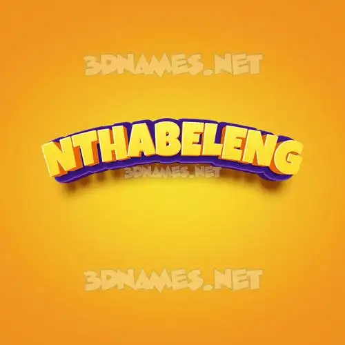 nthabeleng in Orange Toon style - 3D name wallpaper