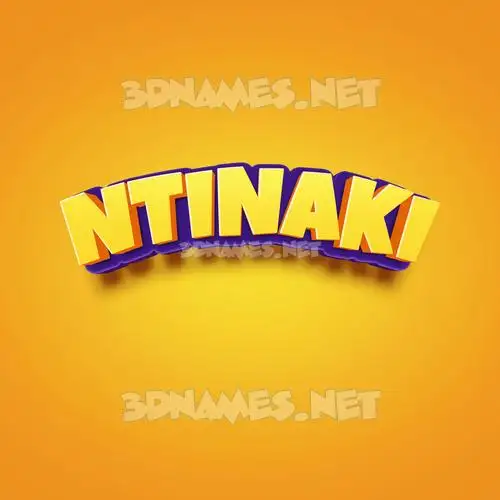 ntinaki in Orange Toon style - 3D name wallpaper ntinaki in Orange Toon style - 3D name wallpaper
