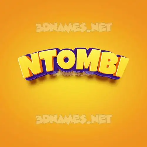 ntombi in Orange Toon style - 3D name wallpaper