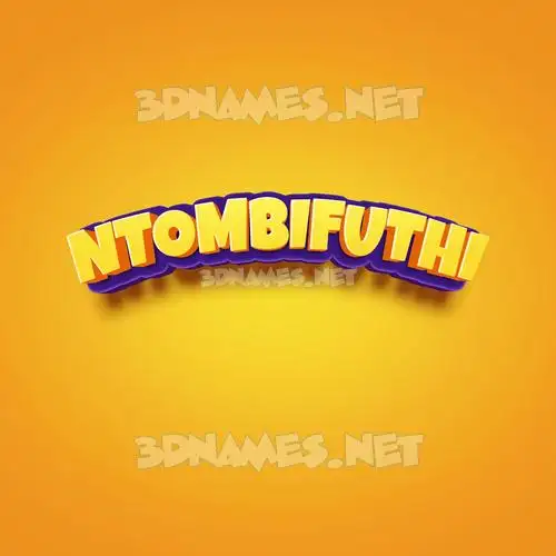 ntombifuthi in Orange Toon style - 3D name wallpaper