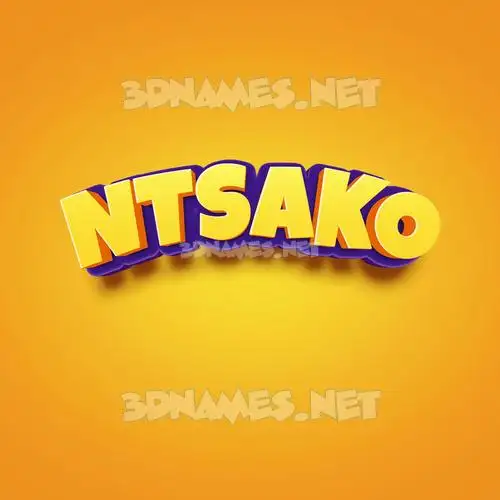 ntsako in Orange Toon style - 3D name wallpaper