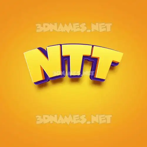 ntt in Orange Toon style - 3D name wallpaper ntt in Orange Toon style - 3D name wallpaper