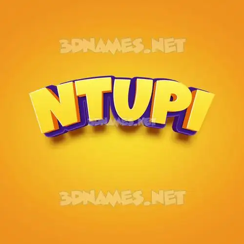 ntupi in Orange Toon style - 3D name wallpaper
