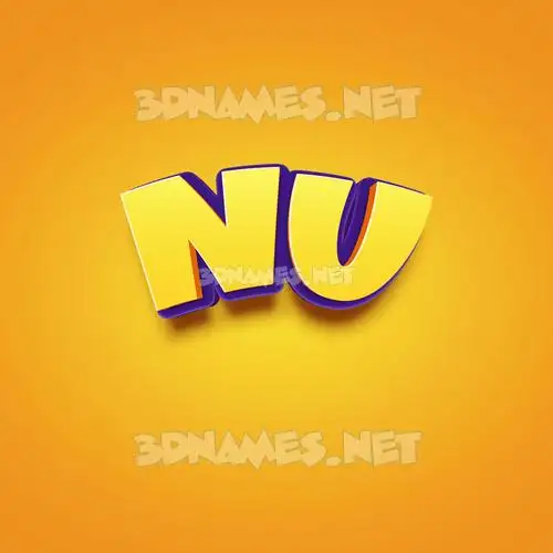 nu in Orange Toon style - 3D name wallpaper nu in Orange Toon style - 3D name wallpaper