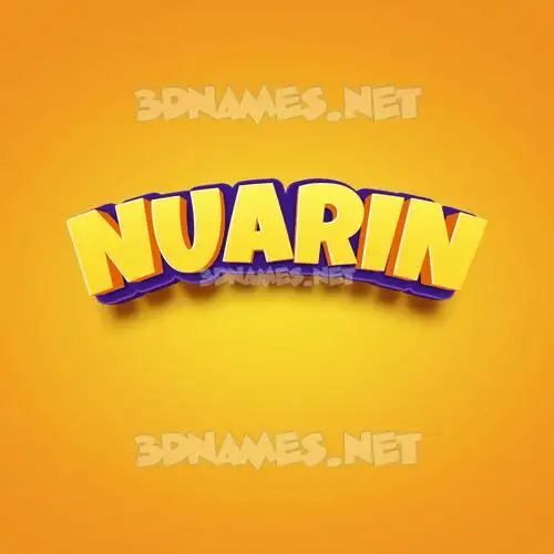 nuarin in Orange Toon style - 3D name wallpaper