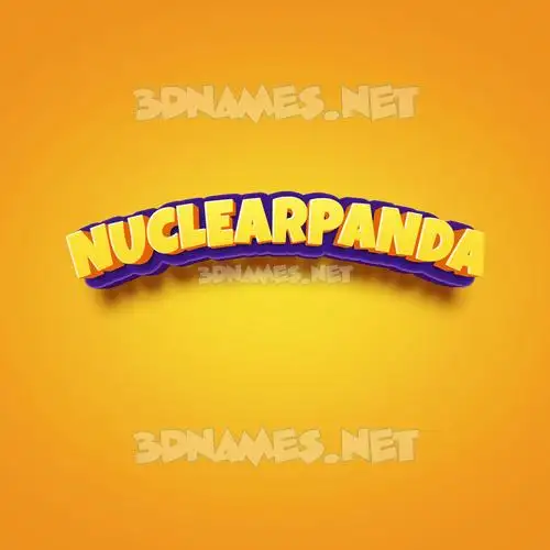 nuclearpanda in Orange Toon style - 3D name wallpaper nuclearpanda in Orange Toon style - 3D name wallpaper