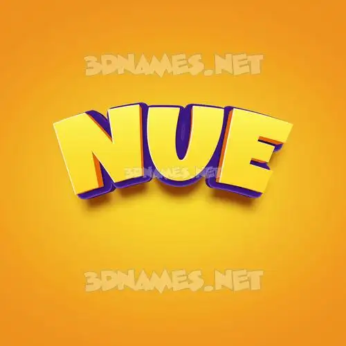nue in Orange Toon style - 3D name wallpaper nue in Orange Toon style - 3D name wallpaper