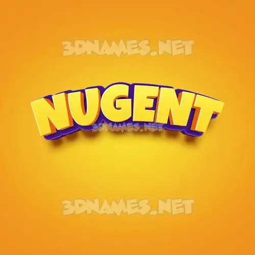 nugent in Orange Toon style - 3D name wallpaper