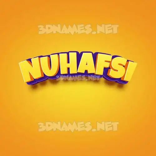 nuhafsi in Orange Toon style - 3D name wallpaper nuhafsi in Orange Toon style - 3D name wallpaper