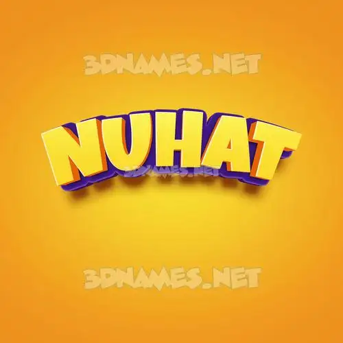 nuhat in Orange Toon style - 3D name wallpaper nuhat in Orange Toon style - 3D name wallpaper