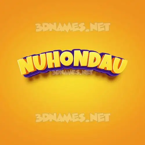 nuhondau in Orange Toon style - 3D name wallpaper nuhondau in Orange Toon style - 3D name wallpaper