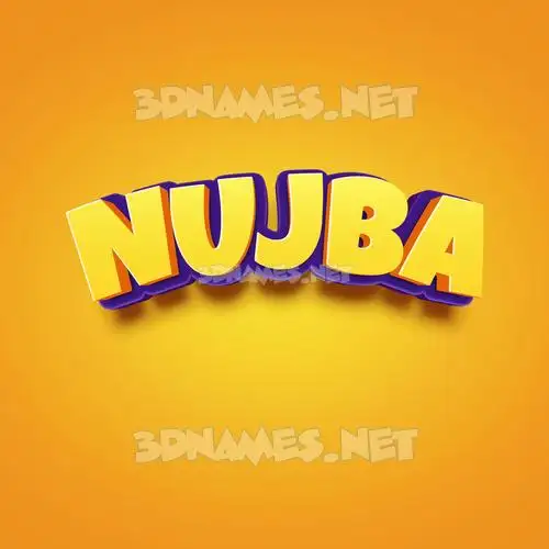 nujba in Orange Toon style - 3D name wallpaper nujba in Orange Toon style - 3D name wallpaper
