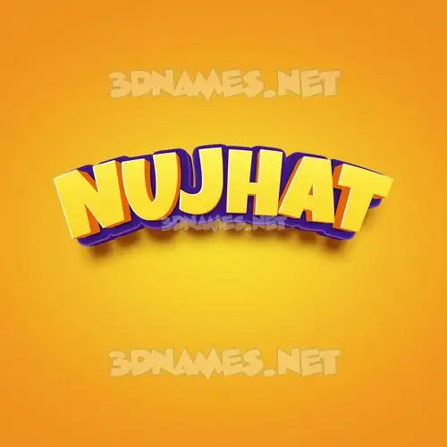 nujhat in Orange Toon style - 3D name wallpaper nujhat in Orange Toon style - 3D name wallpaper