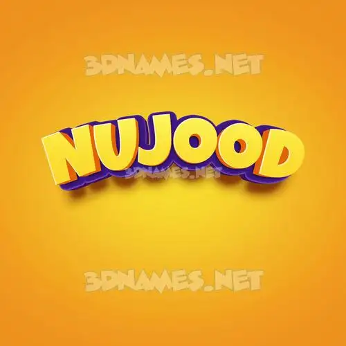 nujood in Orange Toon style - 3D name wallpaper nujood in Orange Toon style - 3D name wallpaper