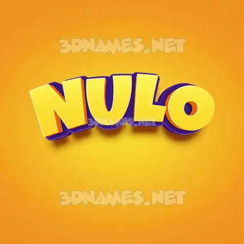nulo in Orange Toon style - 3D name wallpaper nulo in Orange Toon style - 3D name wallpaper