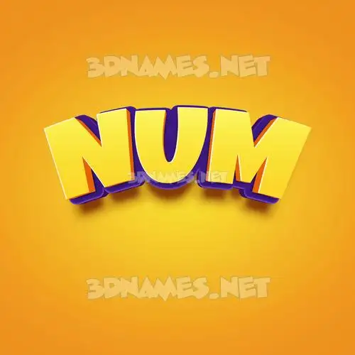 num in Orange Toon style - 3D name wallpaper num in Orange Toon style - 3D name wallpaper
