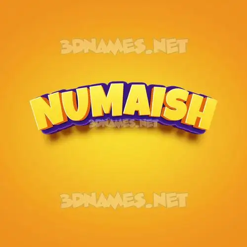 numaish in Orange Toon style - 3D name wallpaper numaish in Orange Toon style - 3D name wallpaper