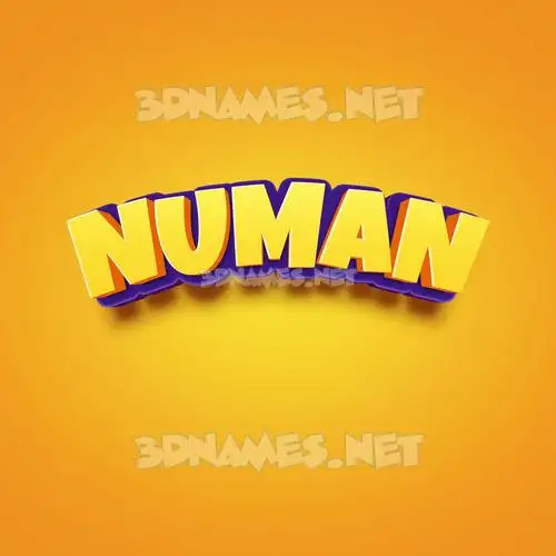 numan in Orange Toon style - 3D name wallpaper numan in Orange Toon style - 3D name wallpaper